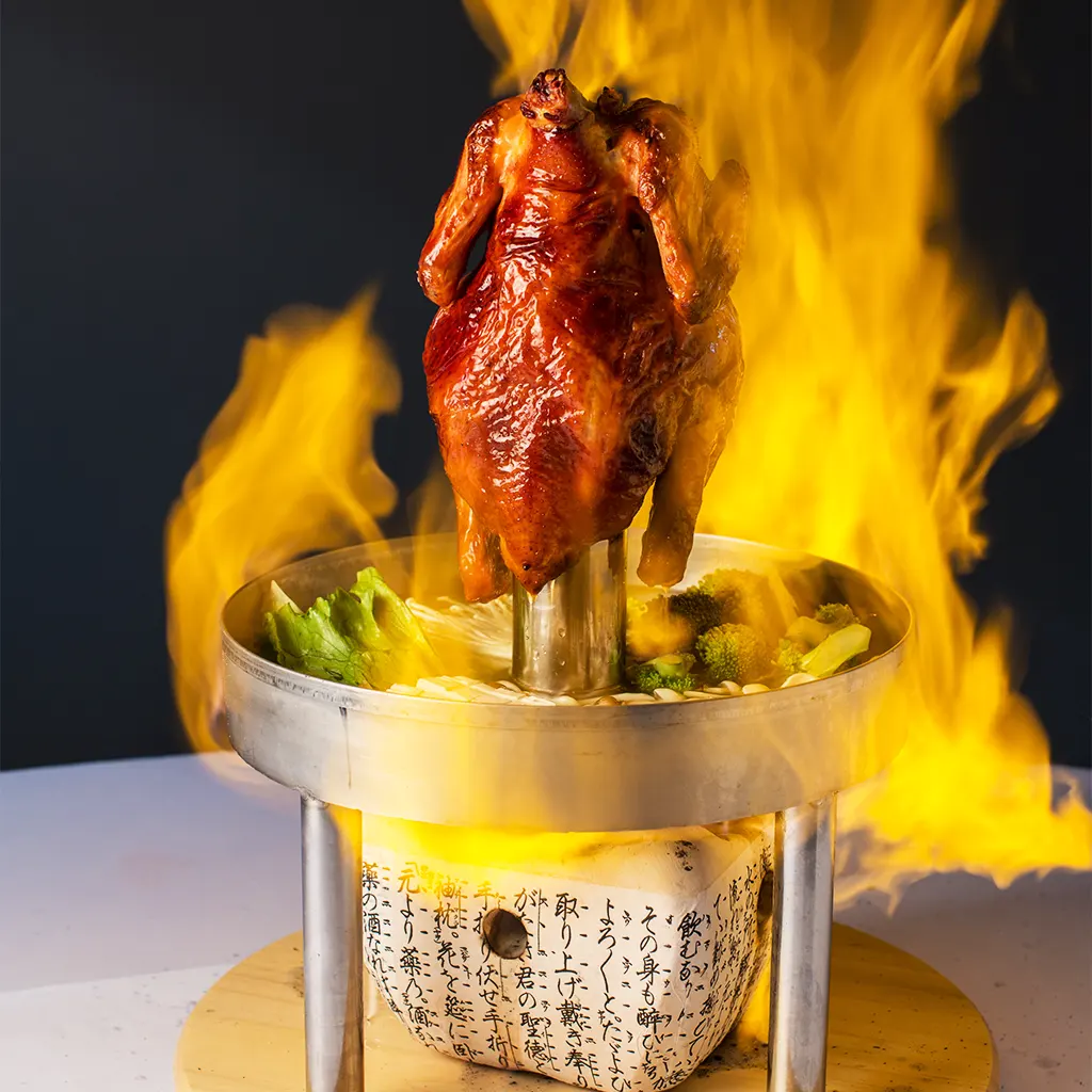 Volcano Chicken Pair with Vege Consomme Soup - 火山鸡 (自创)