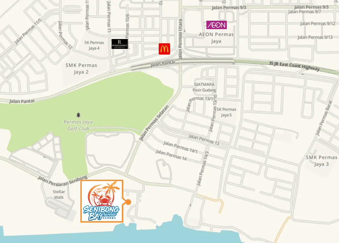 Get Direction to Senibong Bay Seafood Restaurant