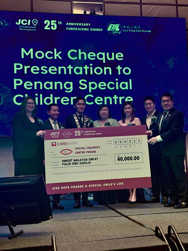 Mock Cheque Presentation to Penang Special Children Centre