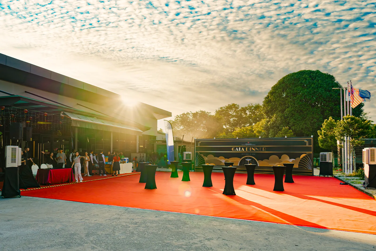 Sunset at Senibong Bay Seafood Restaurant